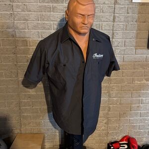 Indian Motorcycle Men's Charcoal Button Down Shirt